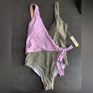 Summersalt The Wrap One-Piece Swim Suit size 10 NWT and sanitary liner
